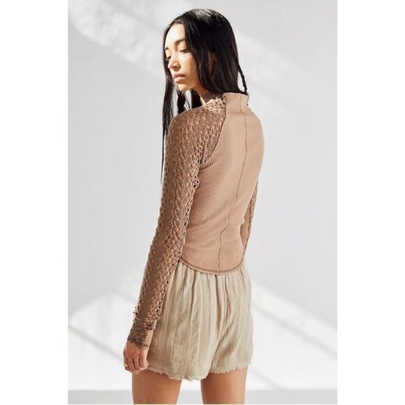 Free People Clemente Top In Tan Beige Size XS - Picture 2 of 5